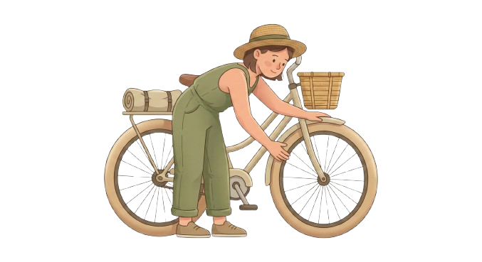 Girl with Bicycle